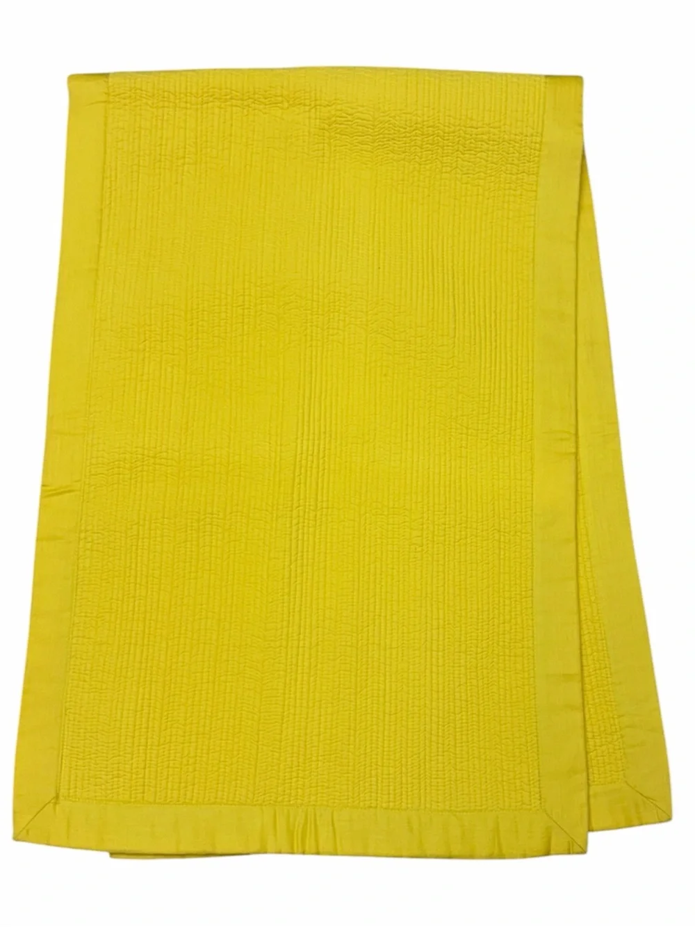 Maxinette Heritage Bright Yellow Quilted Table Runner Cotton Rayon